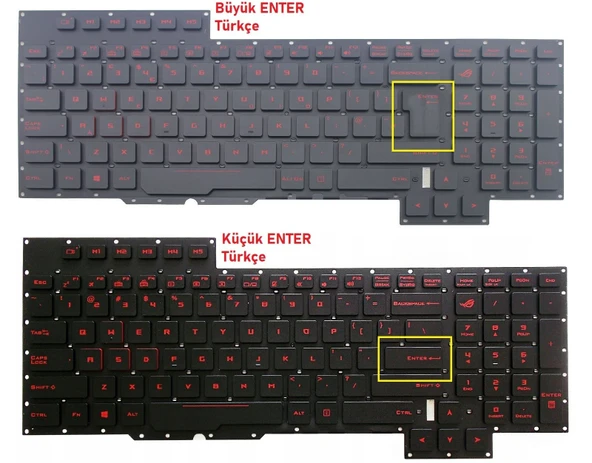 Asus GX700VO Klavye Işıklı V1 (Büyük Enter) ürün görseli 1
