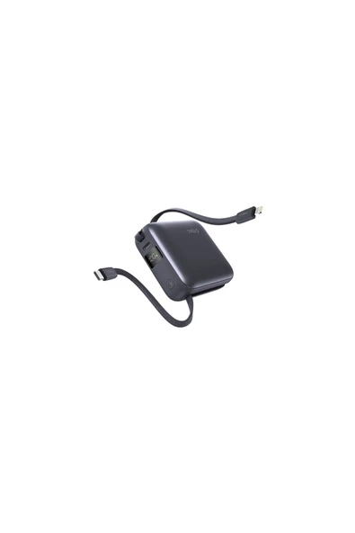 Ttec ReCharger Mini LCD 10.000mAh PD 20W USB-C ve Lightning Dahili Kablolu Taşınabilir Hızlı Şarj Aleti/Powerbank ürün görseli 1