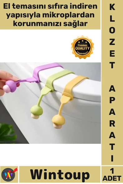 #KlozetAparatı Hijyenik Tuvalet Kapağı Pratik Şık Mikrop Mantar Tasarımlı Klozet Kaldırma Aparatı ürün görseli 1