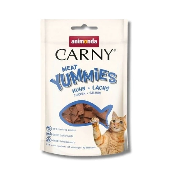 ANİMONDA CARNY MEAT TAVUK ETLİ VE SOMONLU ETLİ KEDİ ÖDÜL MAMASI 50GR ürün görseli 1