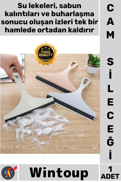 #Silecek Pratik Ergonomik Leke Karşıtı Esnek Dayanıklı Çok Amaçlı Banyo Cam Ayna Temizlik Sileceği ürün görseli 1