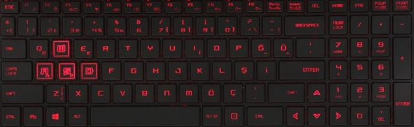 Monster Abra A5 V8.2 Klavye Işıklı Kırmızı Tuş ürün görseli 1