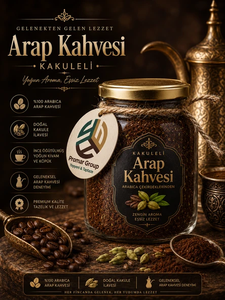 Promar Arap Kahvesi Kakuleli - Cardamom - Helli 200 Gr ürün görseli 1