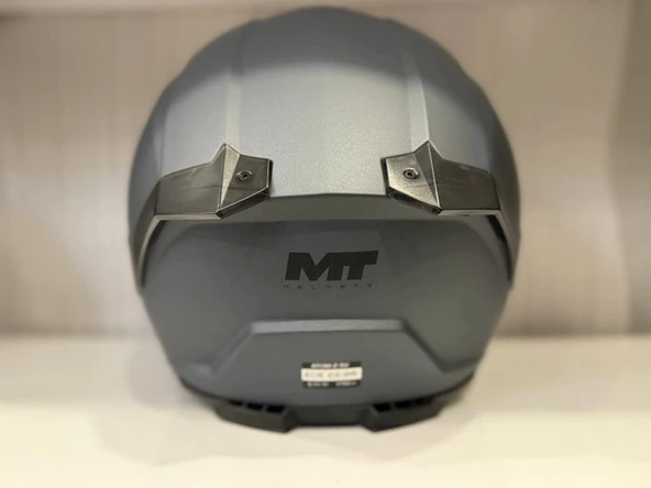 KASK MT ATOM 2 A2 PURE MAT GREY ÇENE AÇILIR - Resim 4