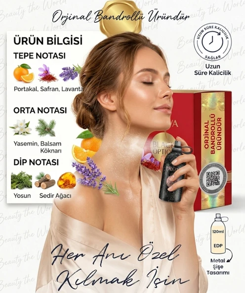 Prova Black Option Women EDP 120 ml - Uzun Süre Kalıcı Kadın Parfümü ürün görseli 1