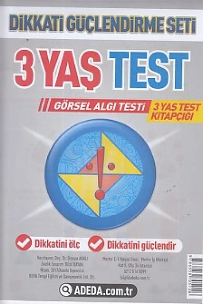 Dikkati Güçlendirme Seti 3 Yaş Test ürün görseli 1