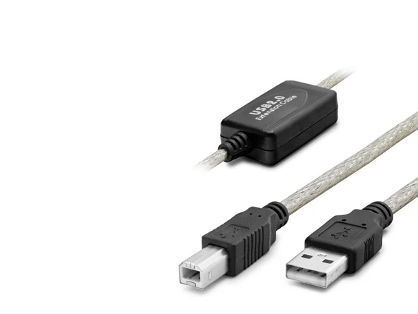 Usb Printer Kablosu 10 M - Silver Siyah HDX7559 ürün görseli 1