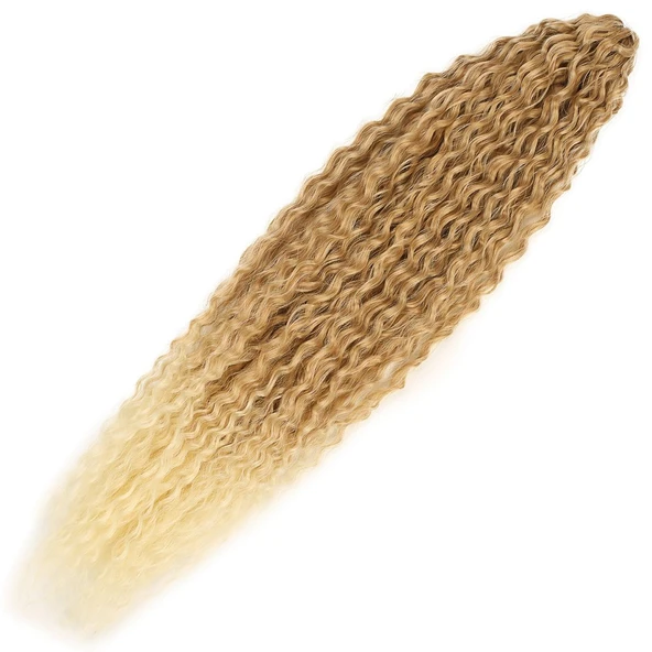 Brazilian Afro Dalgası / Karamel / Platin Ombreli ürün görseli 1