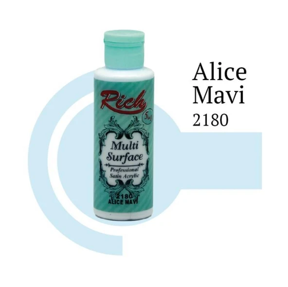 Rich Multi Surface 2180 Alice Mavi Akrilik Boya 120 cc - Resim 2