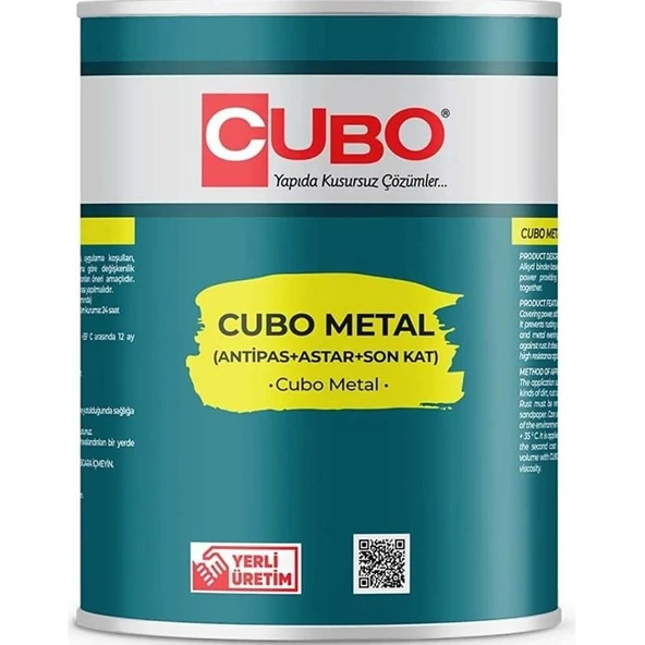 Cubo Metal Pas Boyası Beyaz 0,75 Litre ürün görseli 1