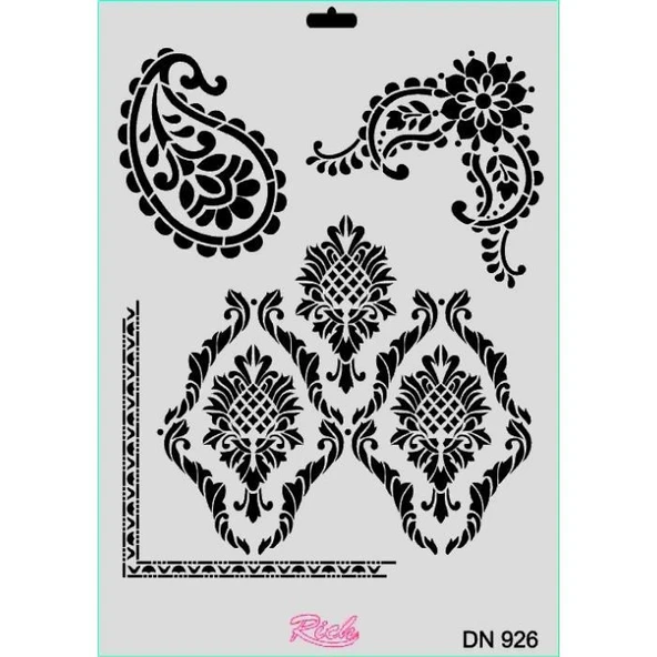 Rich Dantel Seri DN-926 Stencil 35x25 cm ürün görseli 1