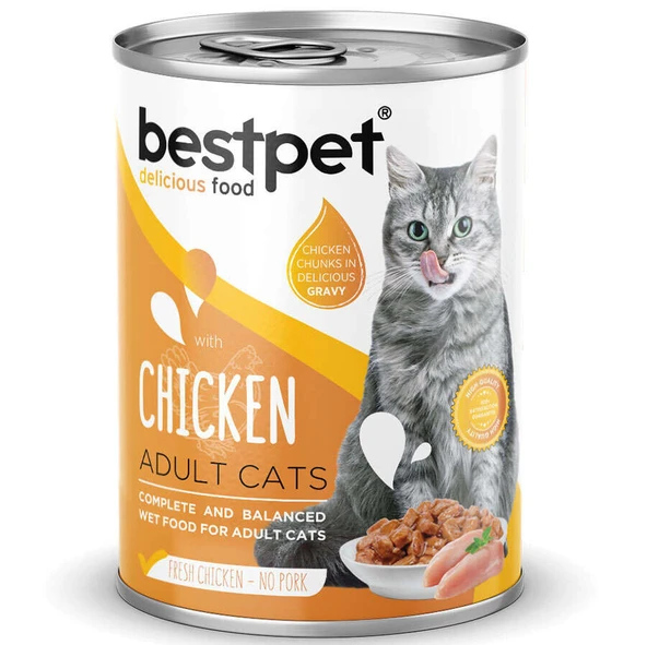 Bestpet Gravy Parça Tavuk Etli Kedi Konservesi 400 Gr x 24 ADET ürün görseli 1