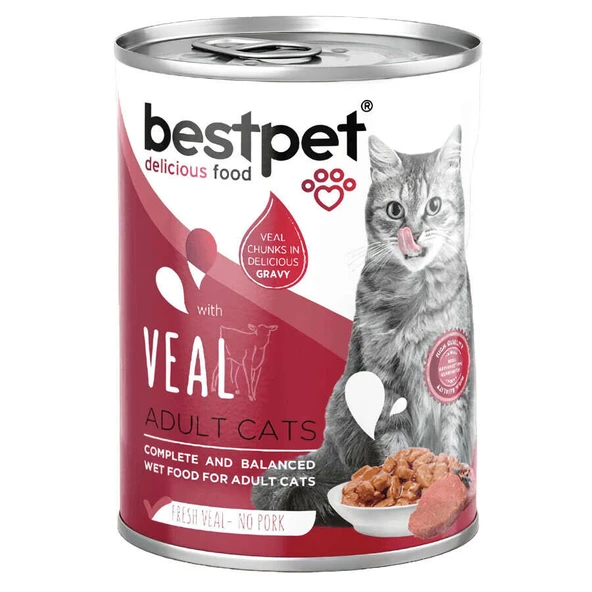 Bestpet Gravy Parça Dana Etli Kedi Konservesi 400 Gr x 24 ADET ürün görseli 1