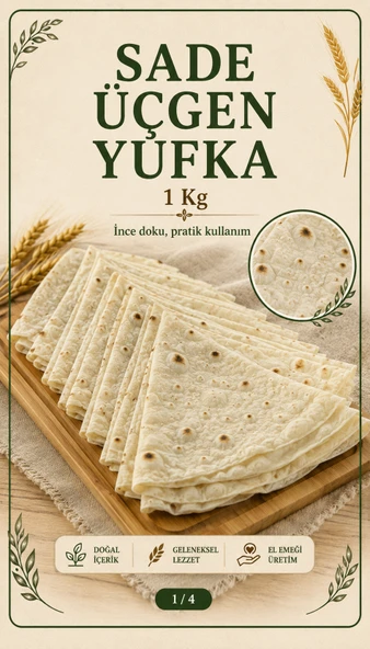 Yufka katlama el yapımı sade (10 adet) ürün görseli 1