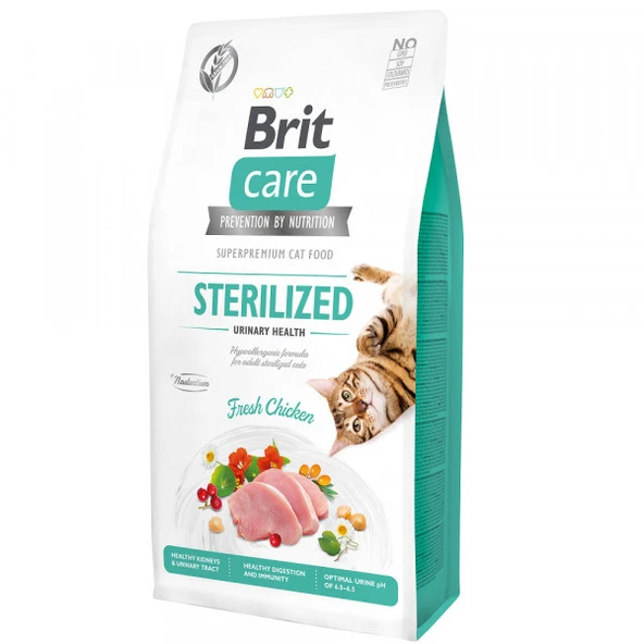 Brit Care Sterilized Urinary Health Tavuklu Tahılsız Kısırlaştırılmış Kedi Maması 7 Kg ürün görseli 1