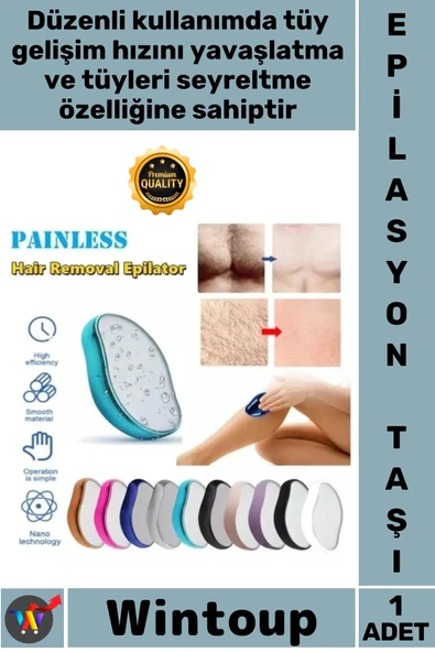 #Epilasyon Hijyenik Kişisel Bakım Nano Kristal Acısız Fiziksel Yeniden Kullanılabilir Epilasyon Taşı ürün görseli 1