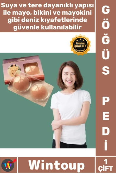 #GöğüsPedi Nipple Pad Dekolte Uyumlu Yapışkanlı Yeniden Kullanılabilir Göğüs Ucu Kapatıcı Silikon ürün görseli 1
