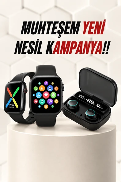 Kaliteli Akıllı Saat Kaliteli Bluetooth Kulaklık Anc Özelliği Uzun Pil Ömrü ürün görseli 1