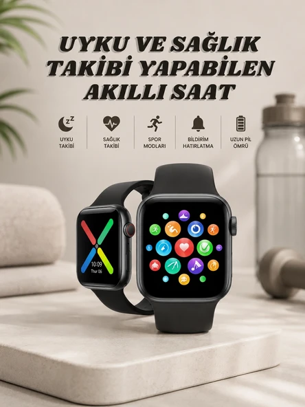 Akıllı Saat Wireless Şarj Yüksek Çözünürlüklü Müzik Dinleme Sesli Cevaplama ürün görseli 1