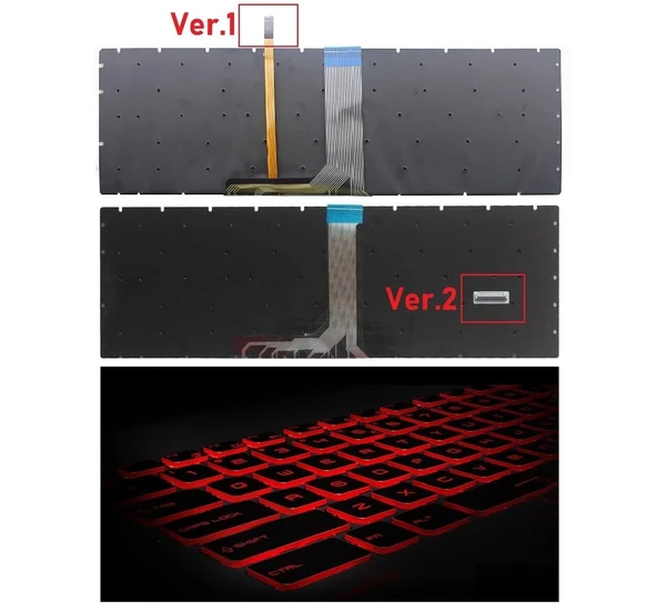 MSI GL75 Leopard 10SER-090XTR Klavye V2 Işıklı (RGB) Kırmızı Tuş ürün görseli 1