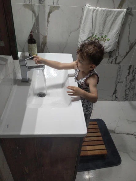 Ahşap Çocuk Lavabo Önü Basamaği - Resim 5