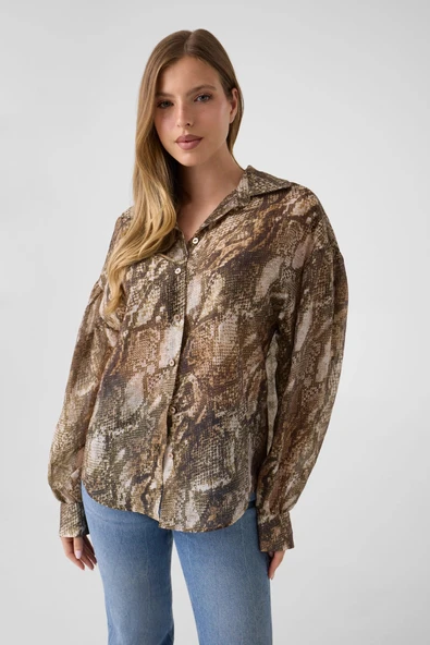 Guess Imma Kadın Comfort Fit Gömlek ürün görseli 1