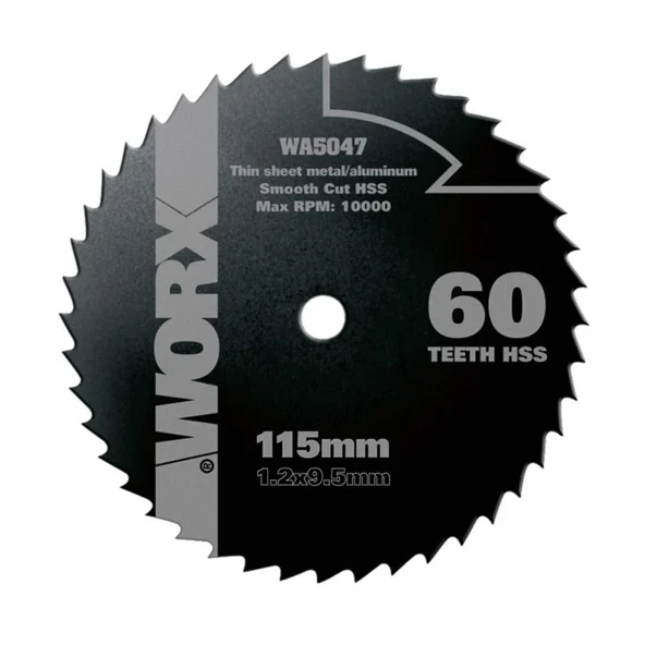 Worx Wa5047 115X9,5Mm Alüminyum, Pvc, Sac Kesme, Daire Testere Bıçağı ürün görseli 1