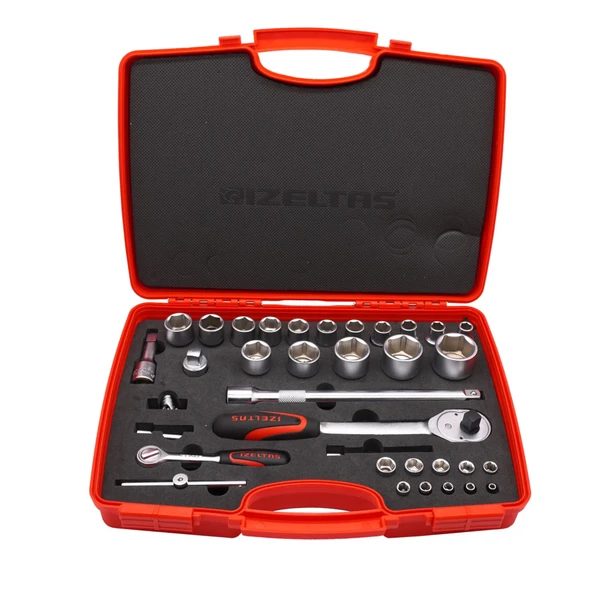 İzeltaş 1113001038 1/4''-1/2'' Altı Köşe Lokma Anahtar Takımı 35 Parça ürün görseli 1