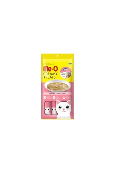 MEO HAFİF VE YUMUŞAK LEZZETLİ TON BALIKLI KEDİ KREMA ÖDÜL MAMASI 4*15GR ürün görseli 1