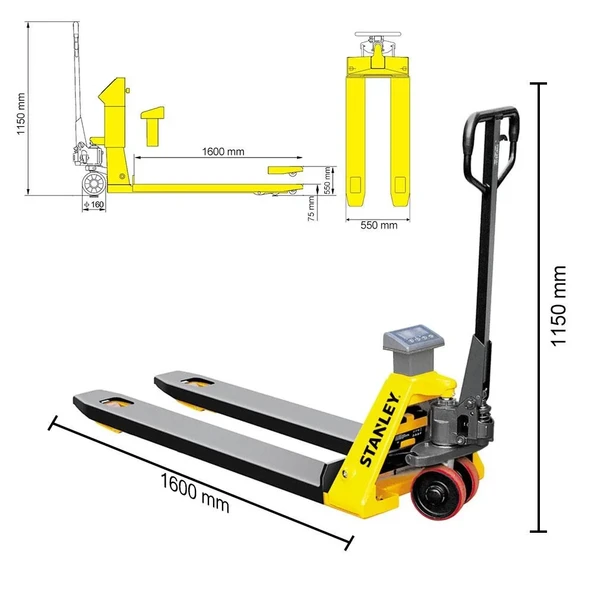 Cpt20Sca 2 Ton Terazili Profesyonel Transpalet - Resim 3