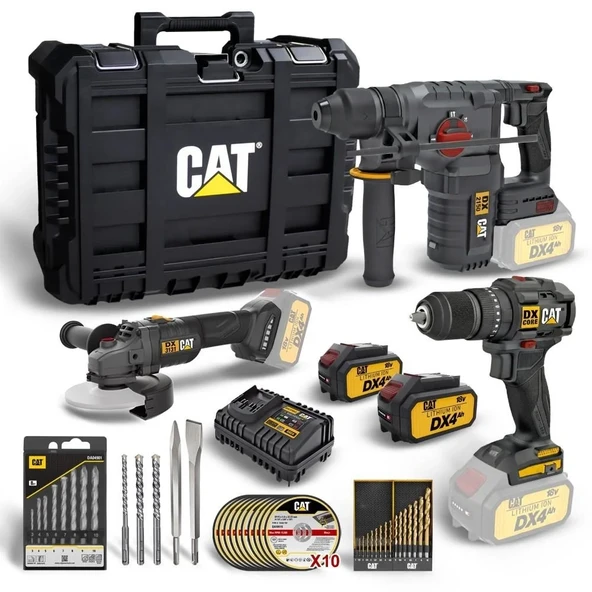 Cat Dxk302 Dx1010 + Dx2150 + Dx3131 3 Parça Kombo Set + 39 Parça Aksesuar Seti ürün görseli 1
