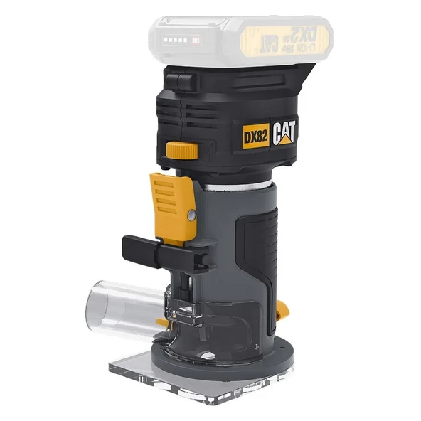 Cat Dx82B 18Volt Şarjlı Kömürsüz 6Mm Devir Ayarlı Profesyonel Avuç İçi El Frezesi Formika Tıraşlama (Akü Dahil Değildir) ürün görseli 1