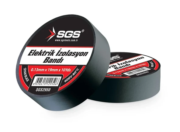 Elektri̇k İzolasyon Bandi Si̇yah 19Mm*10Yrd 10 Lu Paket ürün görseli 1