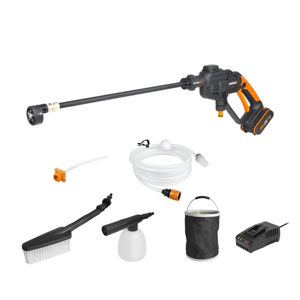 Worx Wg620E.2 20Volt 2.0Ah. Li-Ion 24 Bar Basınçlı Yıkama Tabancası + 4 Parça Yıkama Seti ürün görseli 1
