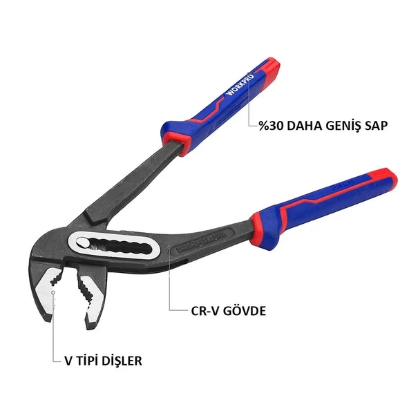Workpro Wp231029 300Mm Cr-V Profesyonel Fort Pense - Resim 2