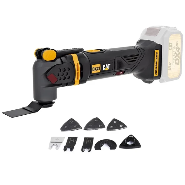 Cat Dx41B 18Volt Kömürsüz Profesyonel Çok Amaçlı Devir Ayarlı Raspalama+14 Adet Aksesuar (Akü Dahil Değildir) ürün görseli 1