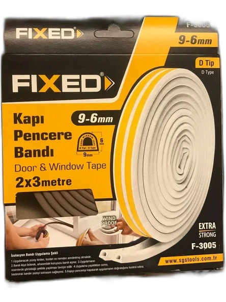 Fi̇xed Kapi Pencere Bandi Beyaz 3 Metre - Resim 2