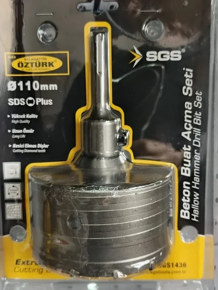 Sgs Beton Buat Açma Adaptörlü Set 110Mm Sgs1436 ürün görseli 1