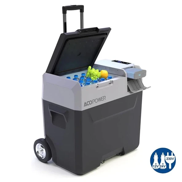 Acopower Px50 12/24/220Volt 50Litre Kompresörlü Tekerlekli Oto Buzdolabı (Akü Dahil Değildir) ürün görseli 1