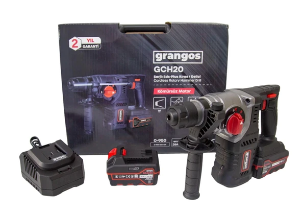 Grangos Gch20-F2 20V 5 Ah Çift Akülü Sds-Plus Kırıcı/Delici ürün görseli 1