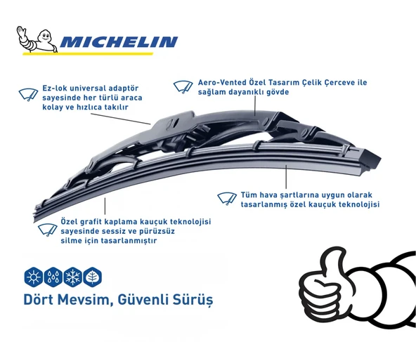 Rainforce™ Mc13918 45Cm 1 Adet Universal Telli Silecek - Resim 3
