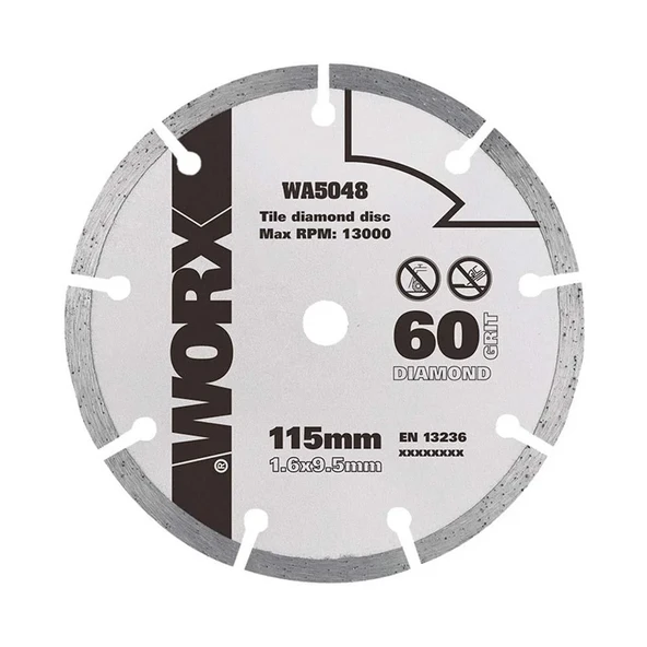 Worx Wa5048 115X9,5Mm Fayans, Seramik, Mermer Kesme Soketli Elmas Daire Testere Bıçağı ürün görseli 1