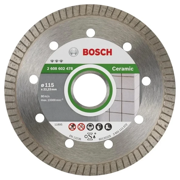 Best Serisi Seramik İçin Extra Temiz Kesim Turbo Segman Elmas Kesme Diski 115 Mm ürün görseli 1