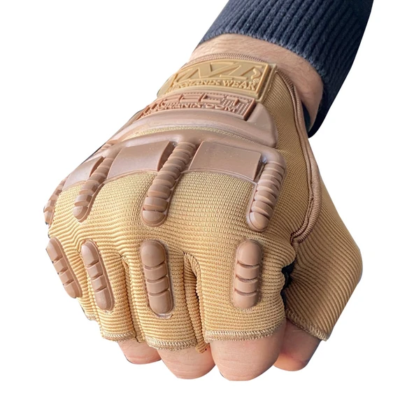 1107 Mechanix Parmaksız Eldiven Kum - Resim 2