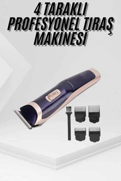 Nevamel Tıraş Makinesi 4 Başlıklı Paslanmaz Çelik Bıçaklı Tüm Saç Tiplerine Uygun ürün görseli 1