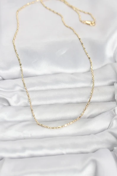 CM 14K Gold Renk Zincirli 60 cm Kadın Kolye ürün görseli 1