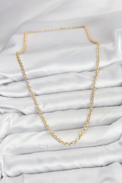 CM Gold Renk Pirinç Halkalı Model Kadın Kolye ürün görseli 1