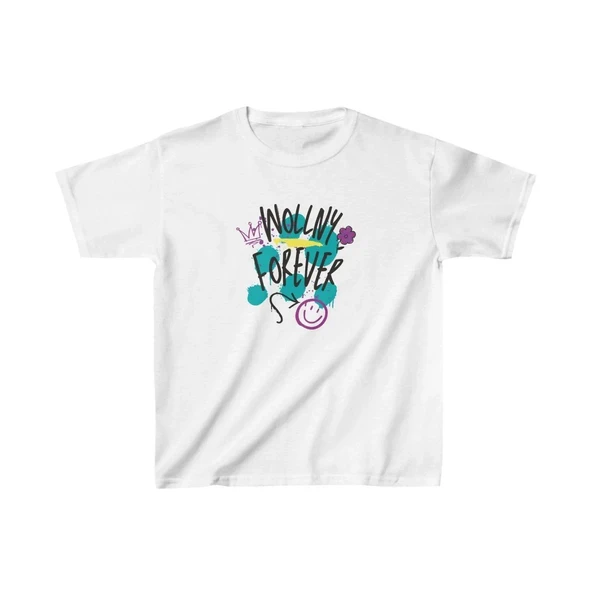 Unisex Çocuk Baskılı T-shirt - Beyaz ürün görseli 1