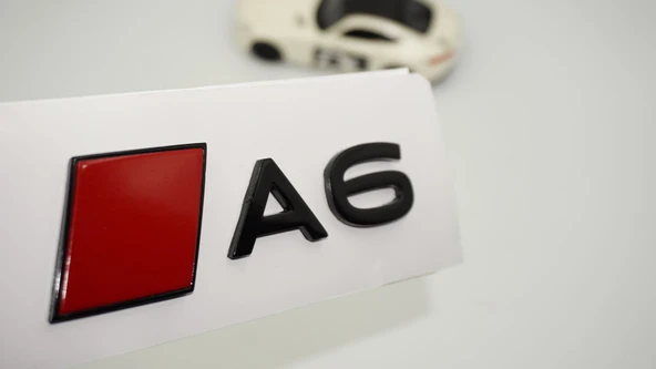 DK Tuning A6 2025+ Bagaj Kırmızı Siyah Yazı Logo Arma Audi İle Uyumlu ürün görseli 1