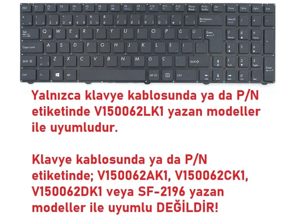 Casper Nirvana C8K.6500-B155P Klavye Siyah V2 ürün görseli 1